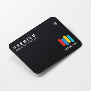 1 Year Introcard NFC Premium Black Digital Business Card